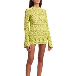 Valentino Long-Sleeve Crochet Mini Dress Size 48 IT (12 US)